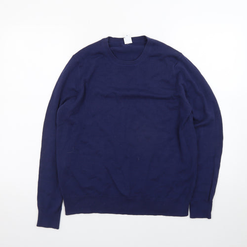 John Lewis Women’s Blue Crew Neck Cotton Blend Jumper Size 12