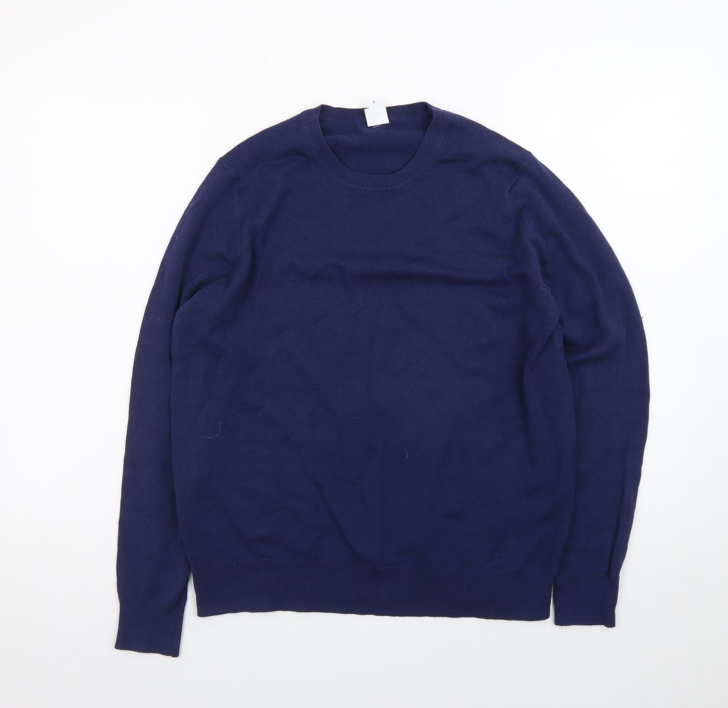 John Lewis Women’s Blue Crew Neck Cotton Blend Jumper Size 12