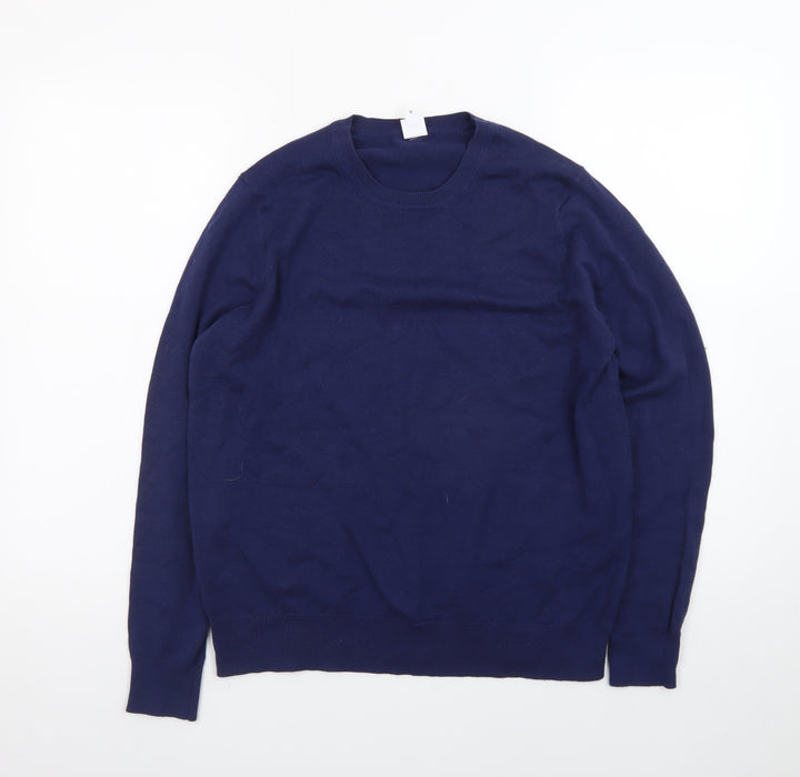 John Lewis Women’s Blue Crew Neck Cotton Blend Jumper Size 12
