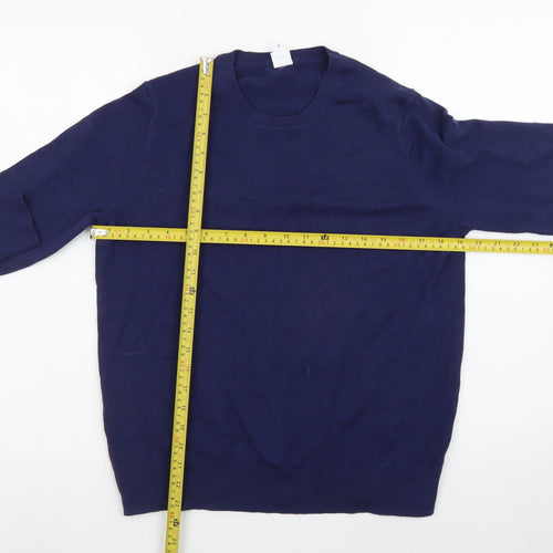 John Lewis Women’s Blue Crew Neck Cotton Blend Jumper Size 12