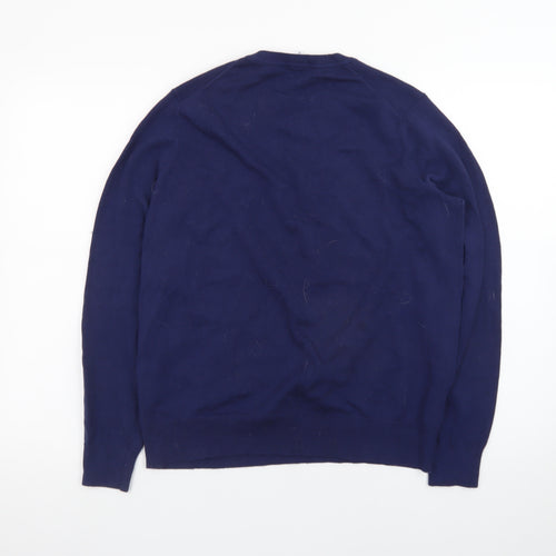 John Lewis Women’s Blue Crew Neck Cotton Blend Jumper Size 12