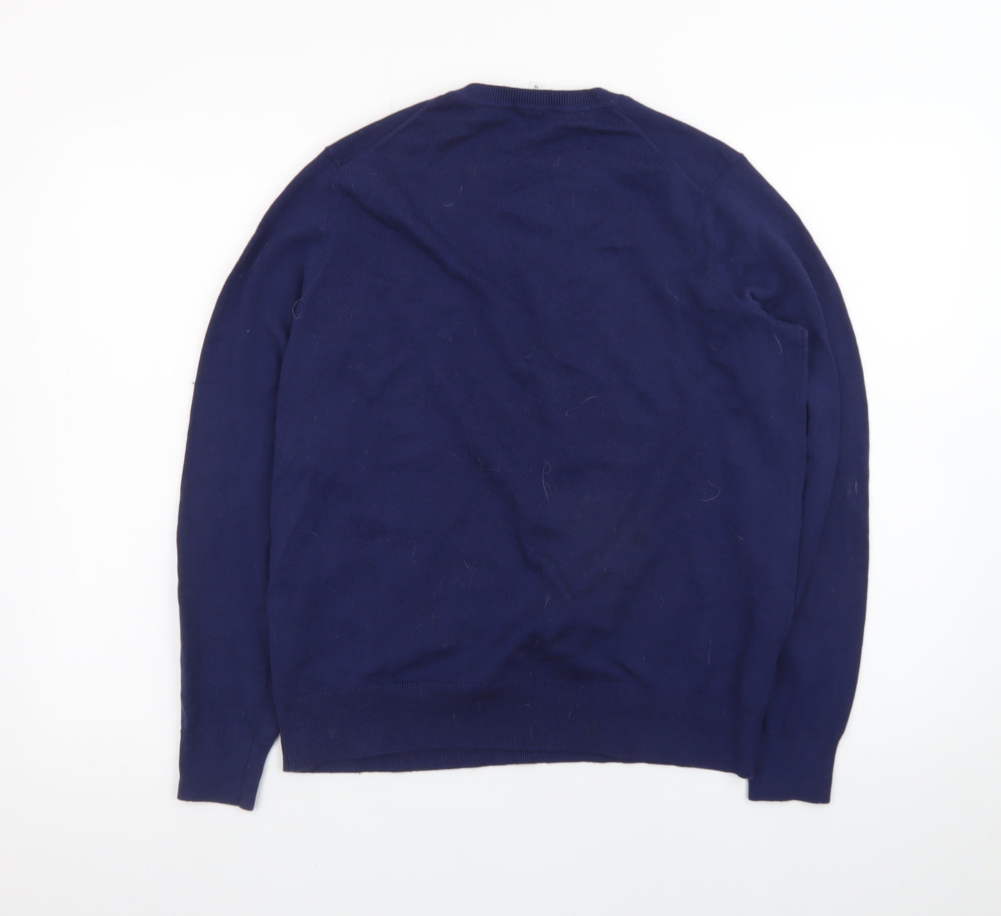 John Lewis Women’s Blue Crew Neck Cotton Blend Jumper Size 12