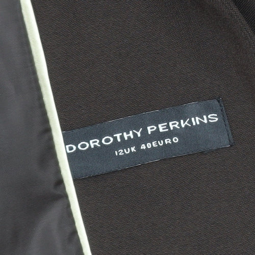 Dorothy Perkins Women Brown Size 12 Classic Two-Button Blazer