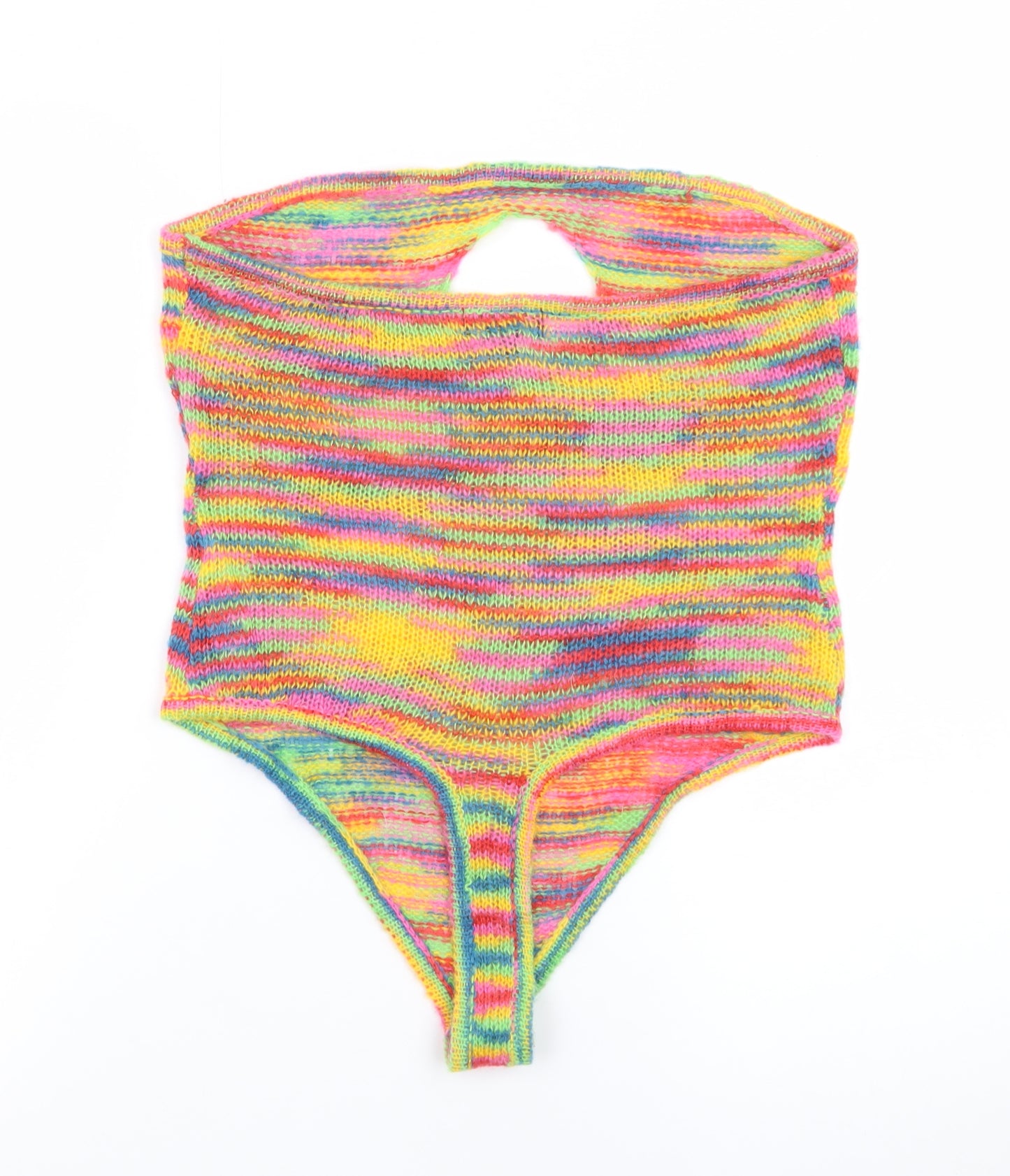 PrettyLittleThing Women's Multicoloured Knit Bodysuit M