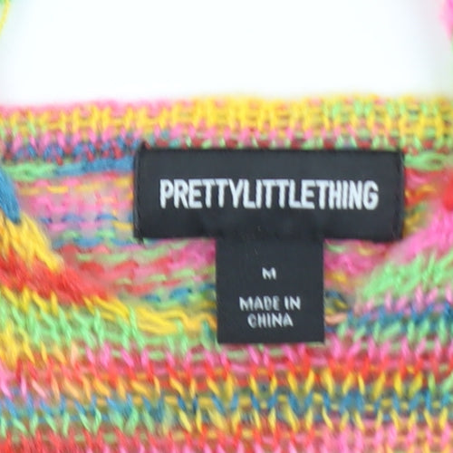 PrettyLittleThing Women's Multicoloured Knit Bodysuit M