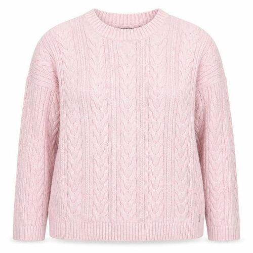 Superdry Womens Pink Cable Knit Crew Neck Jumper Size 10
