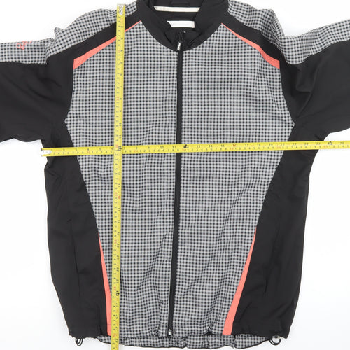 PING Collection Women's Black Check Windbreaker Jacket Size 16