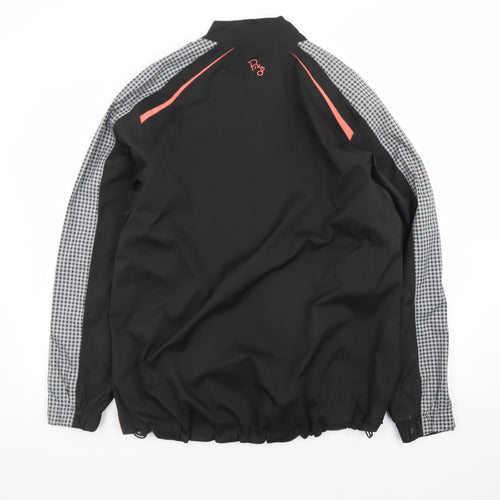 PING Collection Women's Black Check Windbreaker Jacket Size 16