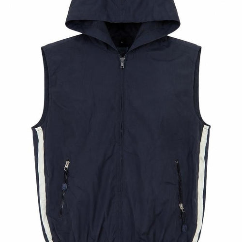 Urban Star Originals Men's Blue XL Hooded Bodywarmer Gilet