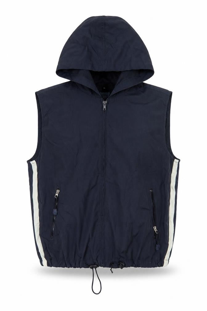 Urban Star Originals Men's Blue XL Hooded Bodywarmer Gilet