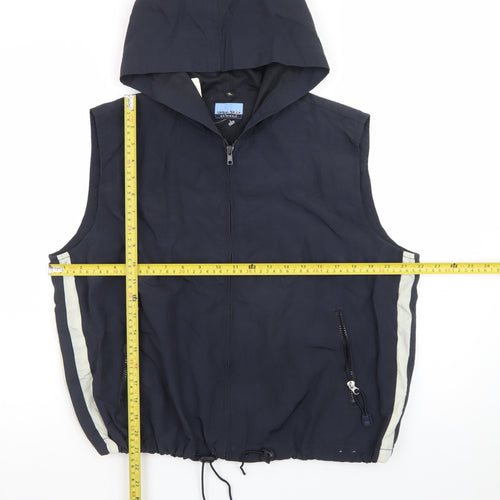 Urban Star Originals Men's Blue XL Hooded Bodywarmer Gilet