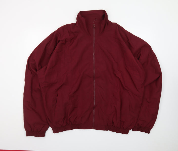 Planet Athletics Men's Red XL Lightweight Full Zip Sports Jacket