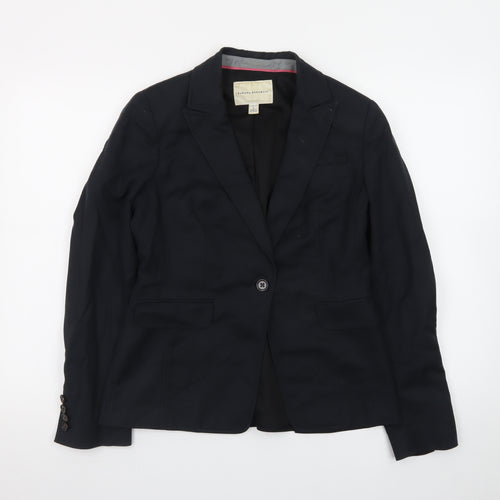 Banana Republic Women's Black Size 8 Stretch Blazer Single-Breasted Jacket