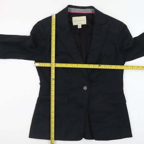 Banana Republic Women's Black Size 8 Stretch Blazer Single-Breasted Jacket