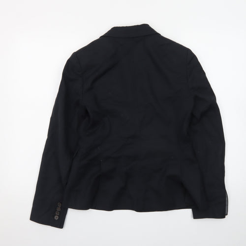 Banana Republic Women's Black Size 8 Stretch Blazer Single-Breasted Jacket