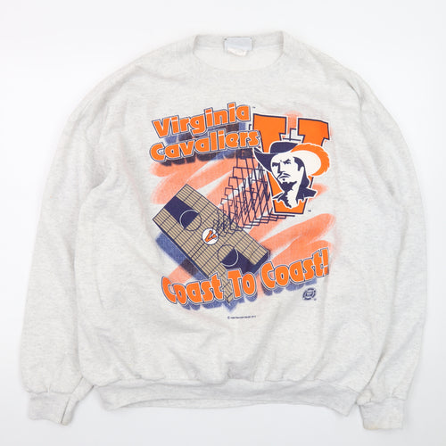 Lee Womens Grey Virginia Cavaliers Graphic Pullover Sweatshirt XL