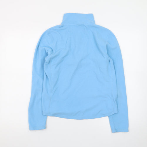 GAP Women Blue Fleece Pullover Sweatshirt M 1/4 Zip Stretch
