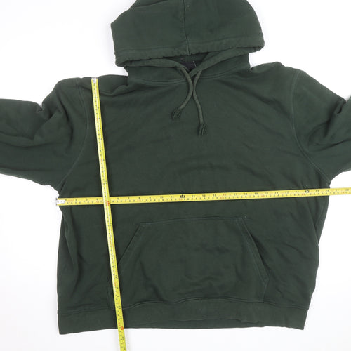 H&M Men's Green Relaxed Fit Pullover Hoodie Size L
