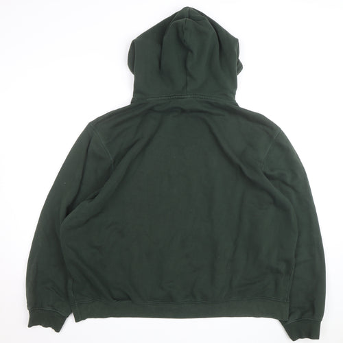 H&M Men's Green Relaxed Fit Pullover Hoodie Size L