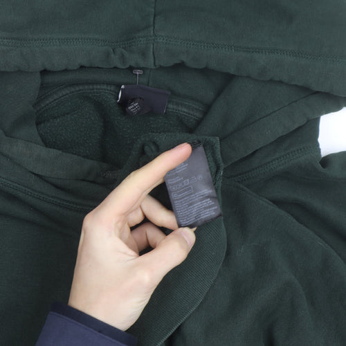 H&M Men's Green Relaxed Fit Pullover Hoodie Size L