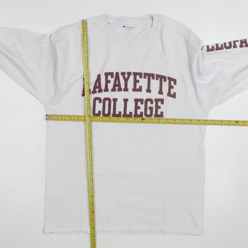 Champion Men's White Lafayette College Long Sleeve T-Shirt Size L