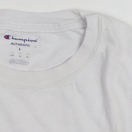 Champion Men's White Lafayette College Long Sleeve T-Shirt Size L
