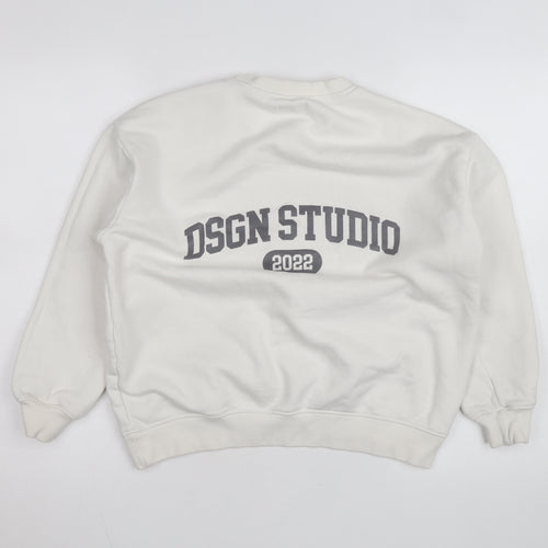 Boohoo Women Ivory DSGN Studio 2022 Pullover Sweatshirt Size S