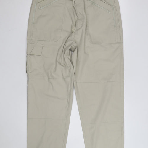 Chums Mens Beige Cargo Trousers Size 38 Regular Cotton Blend