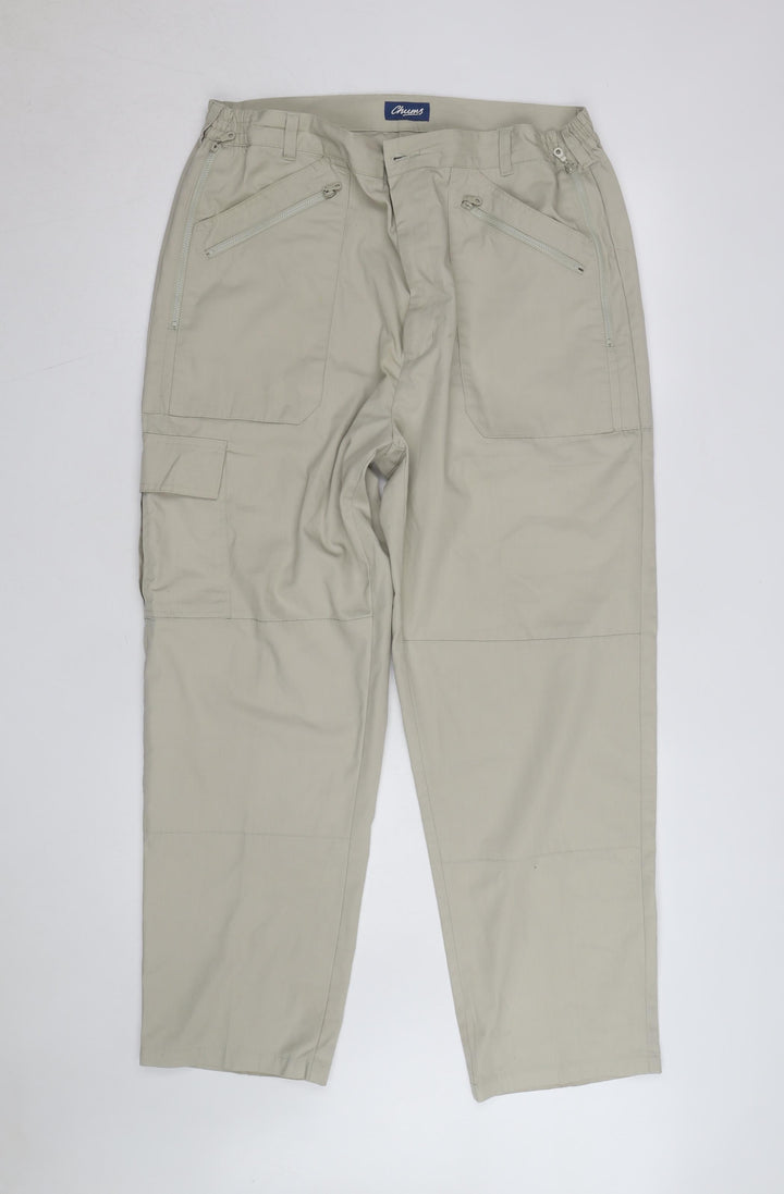 Chums Mens Beige Cargo Trousers Size 38 Regular Cotton Blend