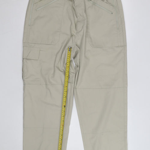 Chums Mens Beige Cargo Trousers Size 38 Regular Cotton Blend