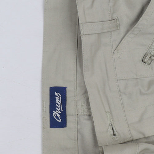 Chums Mens Beige Cargo Trousers Size 38 Regular Cotton Blend
