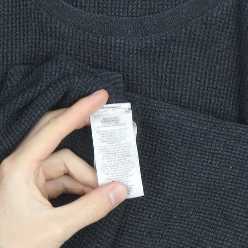 Ralph Lauren Men's Black Cotton Long Sleeve Crew Neck Top XL