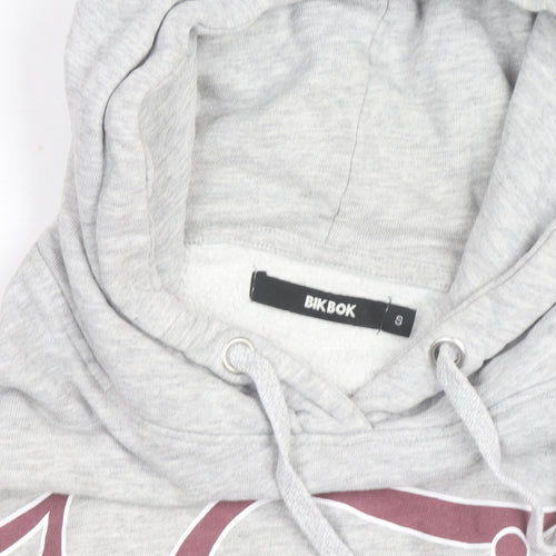Bik Bok Women’s Grey Vanity Cropped Pullover Hoodie Size S