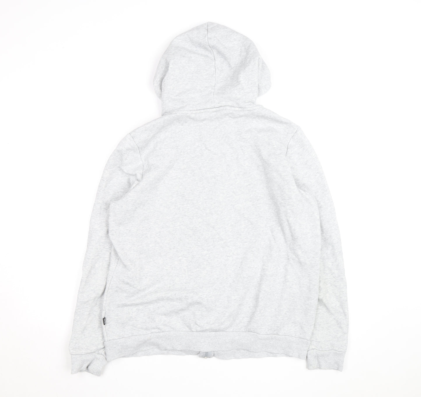 Puma Men Grey Full Zip Hoodie XL Regular Fit Cotton Blend