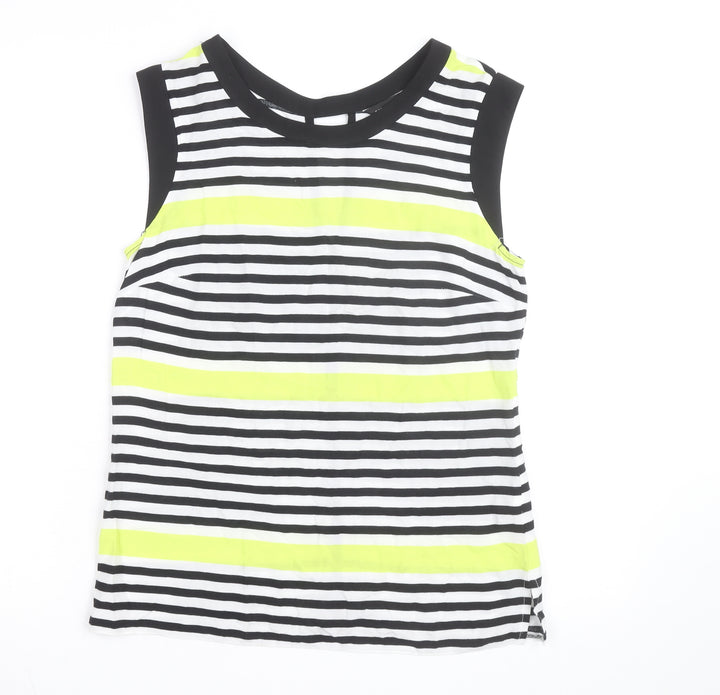 Dorothy Perkins Women's Multicoloured Striped Sleeveless Blouse Size 10