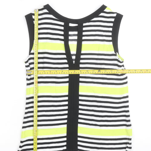 Dorothy Perkins Women's Multicoloured Striped Sleeveless Blouse Size 10