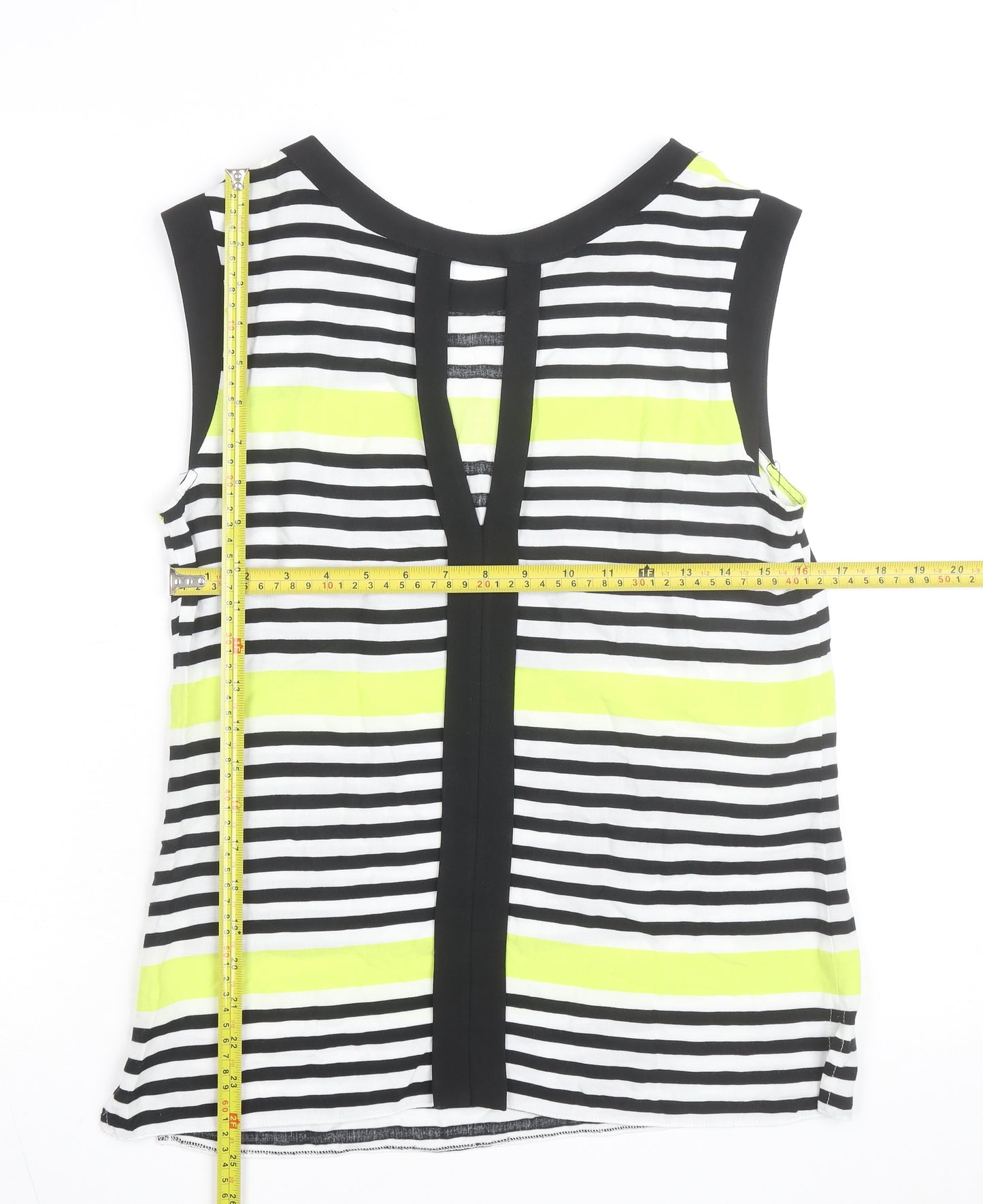 Dorothy Perkins Women's Multicoloured Striped Sleeveless Blouse Size 10