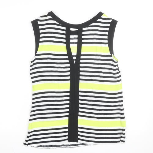 Dorothy Perkins Women's Multicoloured Striped Sleeveless Blouse Size 10