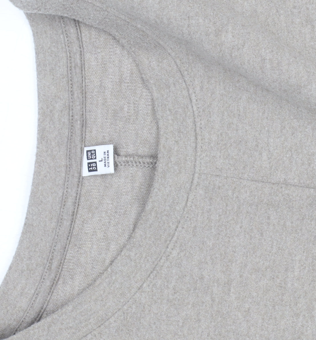 Uniqlo Women Beige Long Sleeve Midi Shift Dress L