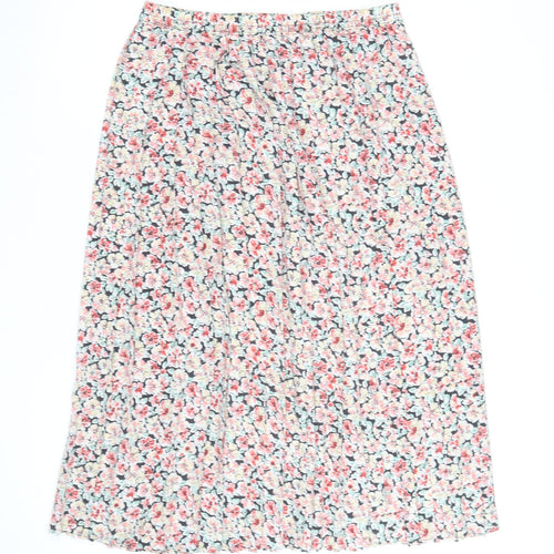 Eastex Womens Multicoloured Floral Pleated Midi Skirt Size 16