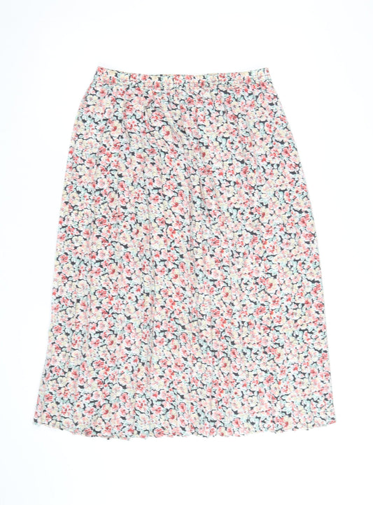 Eastex Womens Multicoloured Floral Pleated Midi Skirt Size 16