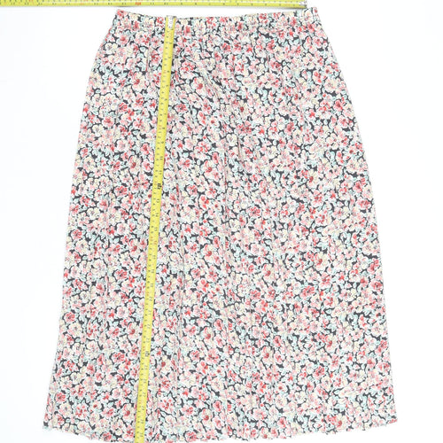 Eastex Womens Multicoloured Floral Pleated Midi Skirt Size 16