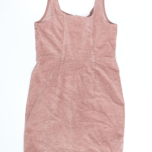 Quiz Womens Pink Corduroy Pinafore Dress Size 12