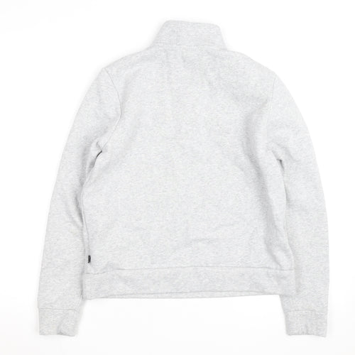 Puma Boys Grey 1/4 Zip Fleece Sweatshirt M Athletic Training Top