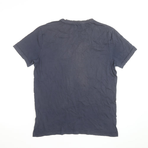 Tommy Hilfiger Men's Navy Crew Neck Organic Cotton T-Shirt L