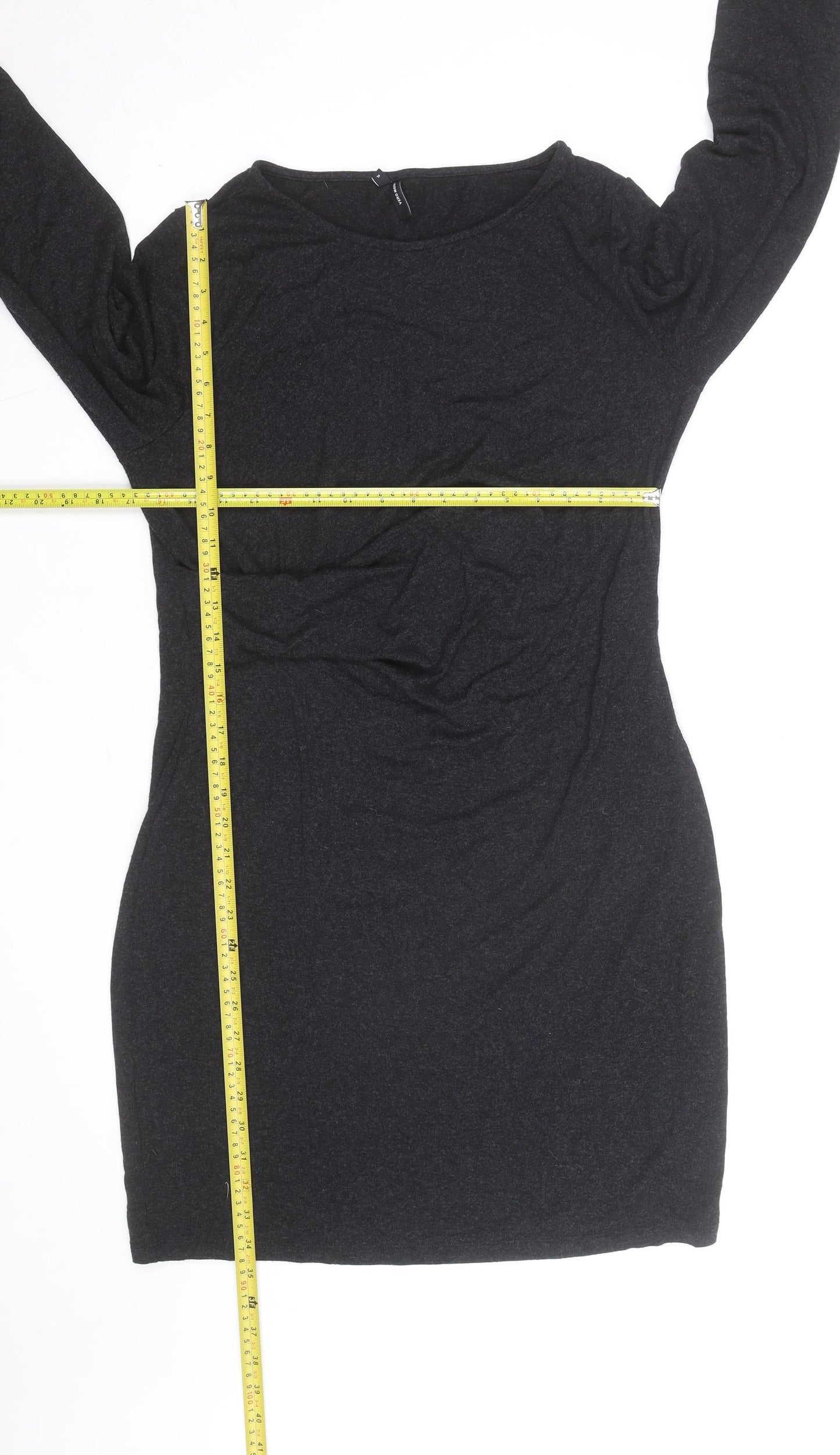 Vero Moda Women's Black XL Bodycon Jersey Dress Long Sleeve