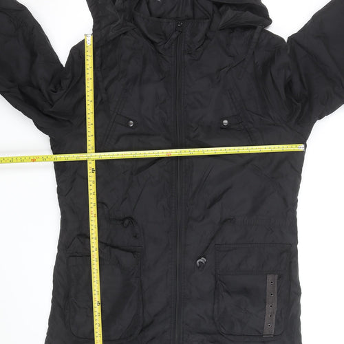 Tom Tailor Women Black XL Hooded Parka Coat