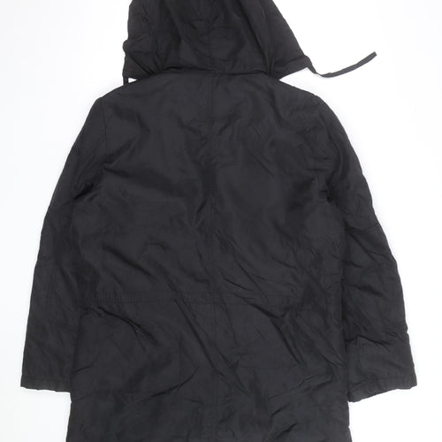Tom Tailor Women Black XL Hooded Parka Coat