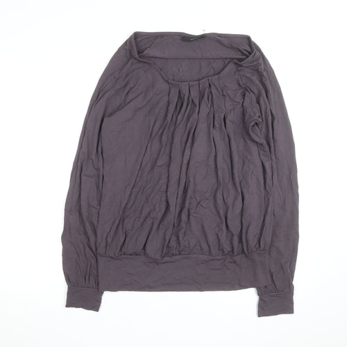 Next Women’s Grey Long Sleeve Pleated Tunic Blouse Size 12