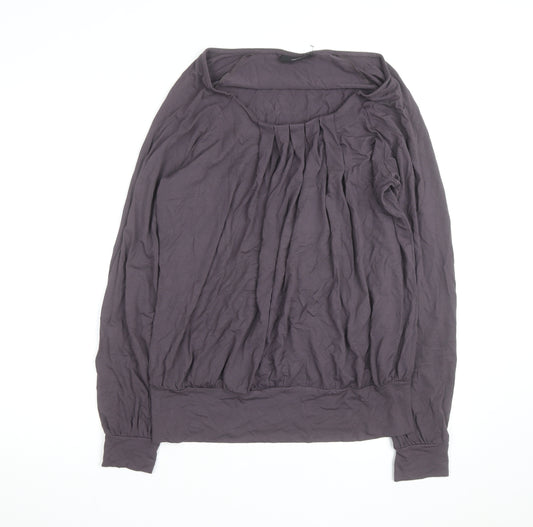 Next Women’s Grey Long Sleeve Pleated Tunic Blouse Size 12